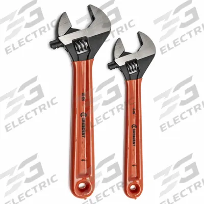 CRESCENT Adjustable Wrench Set: Alloy Steel, Black Oxide, Cushion Grip Grip - General Purpose Adjustable Wrench Sets