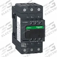 SCHNEIDER IEC Magnetic Contactor: Non-Reversing, 3 Poles, 3NO Contacts, 50 A, 208V AC Coil (MPN LC1D50ALE7). Key specifications — Brand: SCHNEIDER; Integrated Surge Suppression: No.