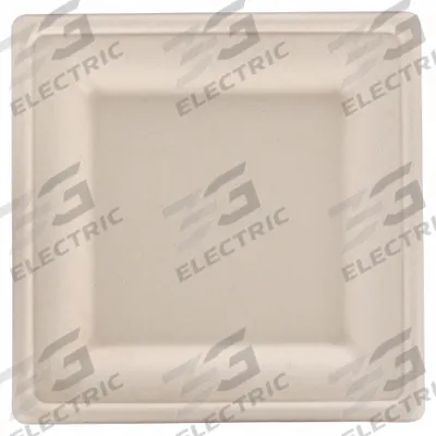 APPROVED VENDOR Disposable Fiber Plate: Ivory, Heavy-Wt, 10 in x 10 in Disposable Plate Size - Fiber Plates