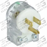 LEVITON Straight Blade Plug: Hospital Grade, 5-15P, 125V AC, 15 A, 2 Pole, 3 Blade, Clear (MPN 8215-CAT)
