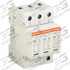 MERSEN Surge Protection Device: Three Phase, 347/600V AC Wye, 3 Poles, 4 Wires, L-L/L-N, 200kA (MPN STP600Y07). Key specifications — Voltage: 347/600V AC Wye; Number of Wires: 4 Wires; Modes of Protection: L-N; Max. Continuing Operating Voltage: 420/840 V AC; Voltage Protection Rating: 2500V (L-L); Short Circuit Current Rating: 200kA; Filtering: No; Enclosure Material: Polyethylene Terephthalate.