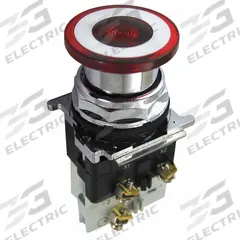EATON Emergency Stop Push Button: Illuminated, Mushroom Head Profile, Metallic, 30 mm, 1NC (MPN 10250T597LRD2A-71X). Key specifications — Brand: EATON; Action: Maintained/Maintained; Series: 10250T; Push Button Material Type: Metallic.