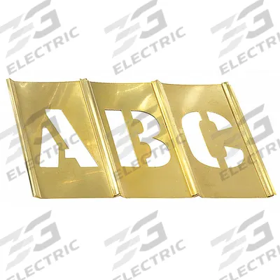 C.H. HANSON Stencil Set: Ampersand (&)/A to Z/Comma (,)/Dash (-)/Period (.) - Brass Interlocking Stencil Sets