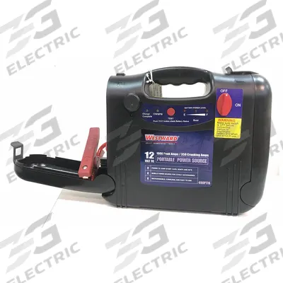 WESTWARD Portable Power Source: Charging, For 12 V DC Battery Volt, 1.5 A @ 12V - Handheld Power & Jump Starters