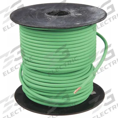 GROTE Primary Automotive Wire: GPT, 100 ft, 1 Conductor, 14 AWG, Green - PVC-Insulated General Purpose Primary Wires