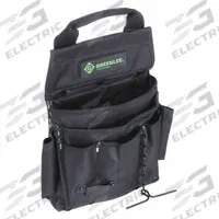 GREENLEE Tool Pouch: For 3 in Belt Wd - Max, 7 Pockets, Black (MPN 0158-17). Key specifications — Closure Type: Open Top; Attachment: Belt Slot; Color: Black; Brand: GREENLEE; For Tool Type: Flashlights.