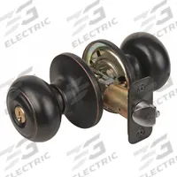MASTER LOCK Door Lockset: Office Knob Locksets, Bronze (MPN RU0112PKA4S). Key specifications — Lockset Style: Rusk.