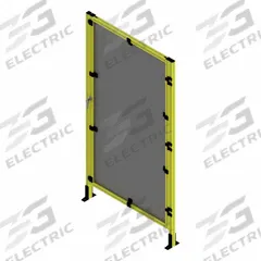 T-Slot Framing System Door: Add-On, Yellow, Right Swing, 72 in H x 39 in W x 5 1/2 in D, Mesh (MPN 48315). Key specifications — Finish: PVC-Coated; Brand: FAZTEK; Panel Color: Black; Panel Type: Mesh; Color: Yellow; Material: Wire; Mesh Shape: Square; Assembly: Assembled.