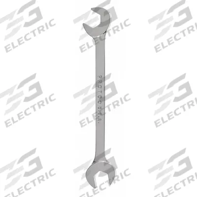 PROTO Open End Wrench: Alloy Steel, Chrome, 10 mm Head Size, 4 7/8 in Overall Lg - Metric, Double End, Open End Wrenches