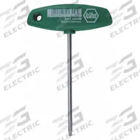 WIHA Torx Key: 1 Tips, Torx, Std End, T25 Tip Size, Long, Alloy Steel, Chrome, 3 29/32 in Handle Lg (MPN 36427). Key specifications — attr1205415: WIHA; attr1205419: Chrome.