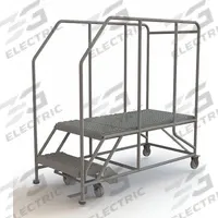 TRI-ARC Mobile Work Platform: 1.7 ft Platform Ht - Max, 24 in x 47 in, Steel, 800 lb Load Capacity (MPN WLWP122448SL). Key specifications — Mobility: Rolling; Brand: TRI-ARC; Color: Gray; Height Adjustability: Fixed Height; Includes Handrails: Handrails Included; Locking Mechanism: Foot-Activated Step Lock; Handrails: Includes Handrails.