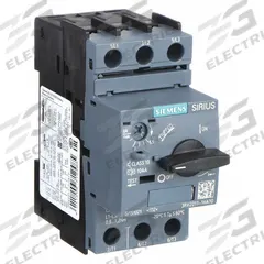 SIEMENS Manual Motor Starter: Non-Reversing, 3 Poles, 8 A, Thermal Protection, Selector Switch (MPN 3RV20111HA10). Key specifications — Maximum Voltage Rating: 690V AC; Brand: SIEMENS; Thermal Units Required: None (Starter Includes Integrated Thermal Units); Frame Size (Width): S00.