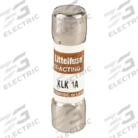 LITTELFUSE Fuse: KLK Series, Midget, Fast-Acting, 1 A, 600 V AC, 500 V DC, 13/32 in x 1 1/2 in (MPN KLK001). Key specifications — attr1287209: KLK; attr211192: LITTELFUSE.
