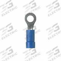PANDUIT StrongHold(TM) EV14-10RB-Q Ring Terminal: Blue, Vinyl Insulation, #10 Stud Size, 600 V. Key specifications — attr1308027: PANDUIT; attr1356513: EV14; attr1356587: Funnel Entry.