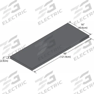 INSTOCK Shelf: 16 in Overall Lg, 4 ft Overall Wd, 1 in Overall Ht, Phenolic - Lab Shelves & Components
