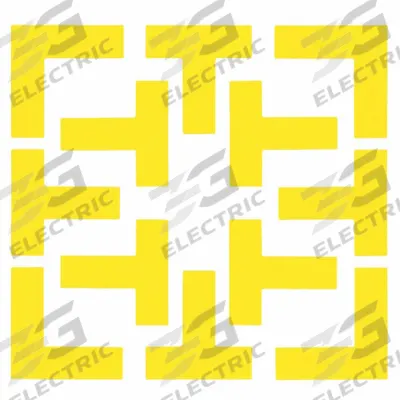 CHAMPION SPORTS Pickleball Court Marker: Yellow, Vinyl-Nylon, 10 in Wd - Pickleball Court Markers