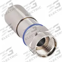 POWER FIRST Coaxial Connector: Male, Connector, Silver, Compression, RG-6, 1 GHz Max Freq, 10 PK (MPN 4LWY3). Key specifications — Product Type: Connector; Brand: POWER FIRST; Color: Silver; Finish: Nickel-Plated; Gender: Male.