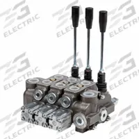 HYDRO CUSTOM Hydraulic Directional Control Valve: Four-Way / Three Positions, 13 gpm Flow Rate - Max (MPN 228315). Key specifications — Actuation Mechanism: Manual; Port Connections: Inlet; Spool Action: Spring Center To Neutral; Work Connection Size: #8; Work Connection Type: SAE O-Ring Boss; Brand: HYDRO CUSTOM; Pressure Connection Size: #10.