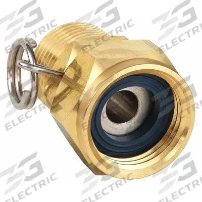 SANI-LAV Swivel Hose Adapter: Brass, Brass, 1 1/2 in Overall Lg, 3/4 in Inlet Connection Size - Faucet Sprayer Hose Adapters