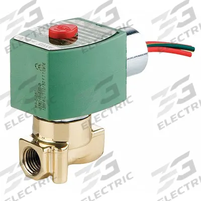 REDHAT Solenoid Valve: 2-Way, Normally Open, 1/4 in Pipe Size, 110V AC/120V AC - 2-Way/2-Position, Normally Open Solenoid Valves