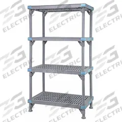 QUANTUM STORAGE SYSTEMS Shelving Unit: 72 in x 24 in, 62 in Overall Ht, 4 Shelves, Quick-Adjust (MPN QP247262VS-4). Key specifications — Resistance Properties: Abrasive Chemical-Resistant; Shelf Adjustment Type: Quick-Adjust; Frame Material: Polypropylene; Shelving Material: Polypropylene; Brand: QUANTUM STORAGE SYSTEMS.