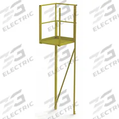 TRI-ARC Turn Platform: 11 ft Overall Ht, Steel (MPN UCT09242). Key specifications — Material: Steel; Color: Yellow; Brand: TRI-ARC.