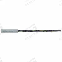 CHAINFLEX Control Cable: 17 AWG, 7 Conductors, Order by the Foot, PUR Jacket, 1,000 V (MPN CF77-UL-10-07). Key specifications — Conductor Material: Copper; Conductor Configuration: Single; Minimum Bend Radius Factor - Fixed: 4 x OD; Minimum Bend Radius Factor - Flexible: 5 x OD; Includes Ground: Yes; Minimum Bend Radius Factor - E-Chain: 6.8 x OD; Resistance Properties: Flame Retardant; Standards: IEC 60332-1-2.