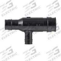 UPONOR Barbed Tee: 1 1/2 in ID x 1 in ID x 1 1/2 in ID Size, Barbed x Barbed x Barbed x Barbed (MPN Q4751505). Key specifications