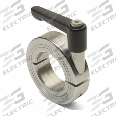 RULAND MANUFACTURING Quick Clamping Shaft Collar: 2 in Bore Dia, Round, 303, Stainless Steel - Stainless Steel One-Piece Clamping Lever Shaft Collars