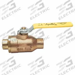 APOLLO Manual Two-Way Ball Valve: 2 in, Bronze, Straight, Sweat x Sweat, 600 psi Max. Pressure (CWP) (MPN 7720801). Key specifications — Brand: APOLLO; Handle: Lever.