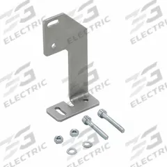 IFM Angle Bracket: Photoelectric Sensors (MPN E21087). Key specifications — Includes: (2) Washers; Product Type: Angle Bracket; Material: Stainless Steel; Compatible Product Type: Photoelectric Sensors; Manufacturer Part Number: E21087; Brand: IFM; Bracket Hole Size: No Hole.