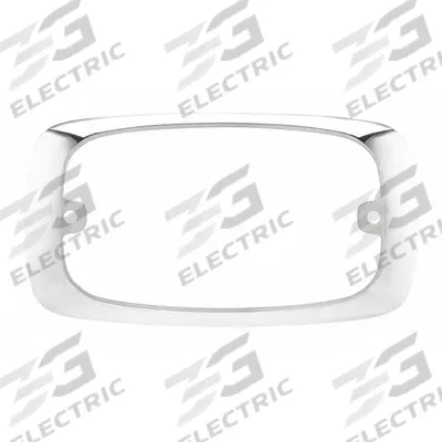 FEDERAL SIGNAL Trim Bezel: Bezel, Silver, Polycarbonate, 10 13/16 in Lg, 6 5/16 in Ht - Vehicle Light Mounts & Brackets