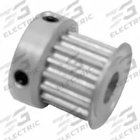 DAYTON Timing Pulley: Modified Curvilinear, Fixed, For GT Timing Belt Section, For 9 mm Belt Wd (MPN 17-3P09-6CA3). Key specifications — Brand: DAYTON; Finish: Clear Anodized; For Belt Series: Powerhouse®.