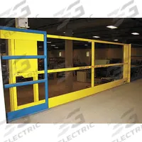 PS INDUSTRIES Horizontal Safety Gate: 43 in x 117 in, Unassembled, Yellow, 42 in Gate Ht, Deck (MPN MGHMM096042). Key specifications — Brand: PS INDUSTRIES; Assembled: Unassembled; Lockable: No.
