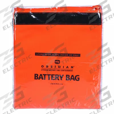 PIG OBSIDIAN Battery Containment Bag Kit: 14 in x 16 1/2 in, Orange - Lithium Ion Battery Containment Kits