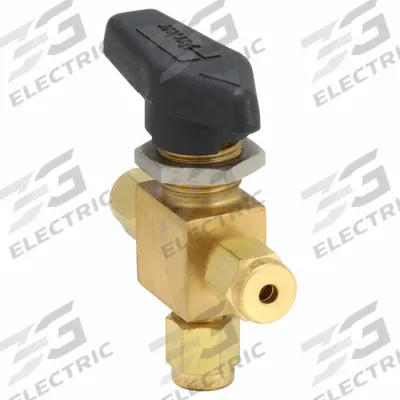 Parker Manual Three-Way Ball Valve: 1/8 in, Brass, L Flow - L-Port Brass Ball Valves