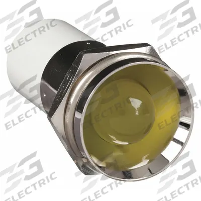 APPROVED VENDOR Protruding Panel Light: 16 mm Panel Mounting Hole Dia, LED, Yellow - LED Indicator Pilot Lights