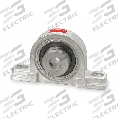 Dayton Pillow Block Bearing: 1 in Bore, Zinc Die Cast, Set Screws, 1 1/4 in Shaft Ht - General Purpose Pillow Block Ball Bearings