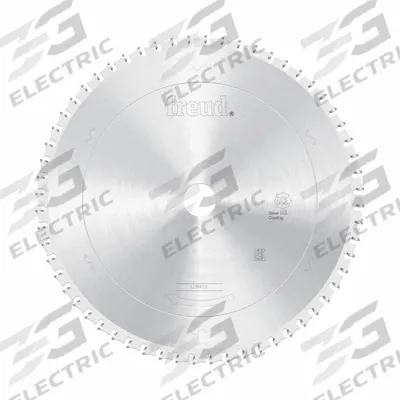 FREUD Circular Saw Blade: 10 in Blade Dia., 60 Teeth, 0.09 in Cut Wd, 1 in Arbor Size - Steel & General Metal-Cutting Blades