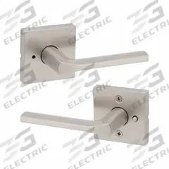 KWIKSET Door Lever Lockset: Privacy Lever Locksets, Nickel, ADA Compliant (MPN 730LSL-SQT-15-6AL-RCS). Key specifications — Ligature Resistance: Not Ligature-Resistant; Brand: KWIKSET; Lockset Function ANSI Code: F76; Visual Indicator Message: No Message; Lockset Style: Rose; ADA Compliant: Yes; Finish: Satin Nickel-Plated : Zinc.