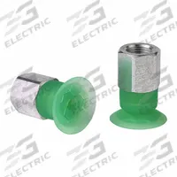 SCHMALZ Vacuum Pad Assembly: Flat, 1/8 in NPT Vacuum Port, 21 mm Pad Dia, Food Grade Silicone Rubber (MPN 10.01.01.14963). Key specifications — attr1019136: 10.01.01.14963; attr1019138: SCHMALZ; attr1019139: 55 A.