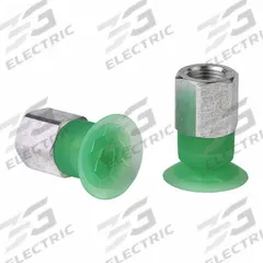 SCHMALZ Vacuum Pad Assembly: Flat, 1/8 in NPT Vacuum Port, 21 mm Pad Dia, Food Grade Silicone Rubber (MPN 10.01.01.14963). Key specifications — attr1019136: 10.01.01.14963; attr1019138: SCHMALZ; attr1019139: 55 A.