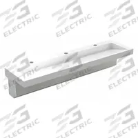 ACORN Wash Basin: 3803, White, Corterra®, 80 in Overall Lg, 22 in Overall Wd, 17 in Overall Ht (MPN 3803-09-H1-OCC11). Key specifications — Series: 3803; Includes: Mounting bracket.; Color: White; Brand: ACORN; Sink Type: General Purpose; Material: Corterra®; Sink Material: Polymer Resin.