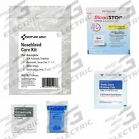 FIRST AID ONLY Bleed Aid Kit: Gen Purpose, 24 People Served, 6 Components, Plastic (MPN 91578). Key specifications — Adhesive Bandages Included: No Adhesive Bandages; Application: General Purpose; Brand: FIRST AID ONLY; Housing Color: Clear; Housing Material: Plastic; Includes Oral or Inhalant Medication: No Medication Included; Mountable: Portable; Oral and Inhalant Medicinals Included: No Oral/Inhalant Medicinals.