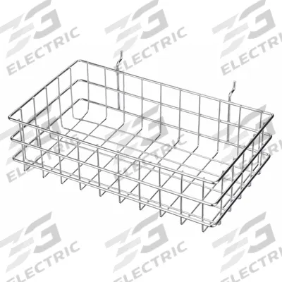 MARLIN STEEL WIRE Storage Basket: Display Basket, Steel, Chrome-Plated, Silver (MPN 923-12) - Machining
