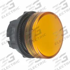 SCHNEIDER ELECTRIC Pilot Light Head: 22 mm Panel Mounting Hole Dia, Yellow, Smooth, XB5 Series (MPN ZB5AV05). Key specifications — Brand: SCHNEIDER; Compatible Lamp Module Type: BA9 Lamp Module; Compatible with Series: XB5.