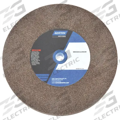 NORTON Straight Grinding Wheel: Type 1, 12" x 1 1/2" x 1 1/2", Aluminum Oxide - General Purpose Grinding Wheels for All Metals