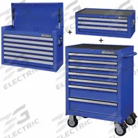 WESTWARD Rolling Cabinet Kit: 16 Drawers, Light Duty, Keyed, 26 3/4 in W x 18 in D x 68 5/8 in H (MPN 361LN3). Key specifications — attr1116680: Blue; attr1116684: Ball Bearing; attr1116690: WESTWARD; attr1116659: Keyed; attr1116661: Rolling Tool Cabinet 26-3/4 in W x 18 in D x 39-1/2 in H.