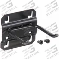 APPROVED VENDOR Double Rod Pegboard Hook: 2 1/2 in x 2 1/4 in, Screw-In, Surface, Black (MPN 5TPK9). Key specifications — Mounting Type: Surface; Color: Black; Accessory Type: 30-Degree Double Rod Hook; Locking System: Screw-In; Brand: APPROVED VENDOR.