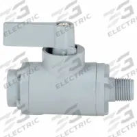 APPROVED VENDOR Manual Two-Way Ball Valve: 1/8 in, PVC, Straight, MNPT x FNPT, Full Port Ball Port (MPN 6884090). Key specifications — Brand: APPROVED VENDOR; Handle: Wedge.